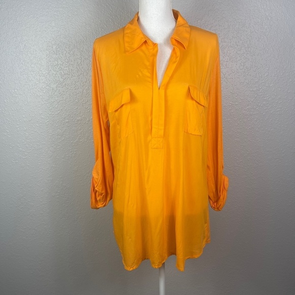 Beautiful Tangerine‎ Blouse - Picture 2 of 10